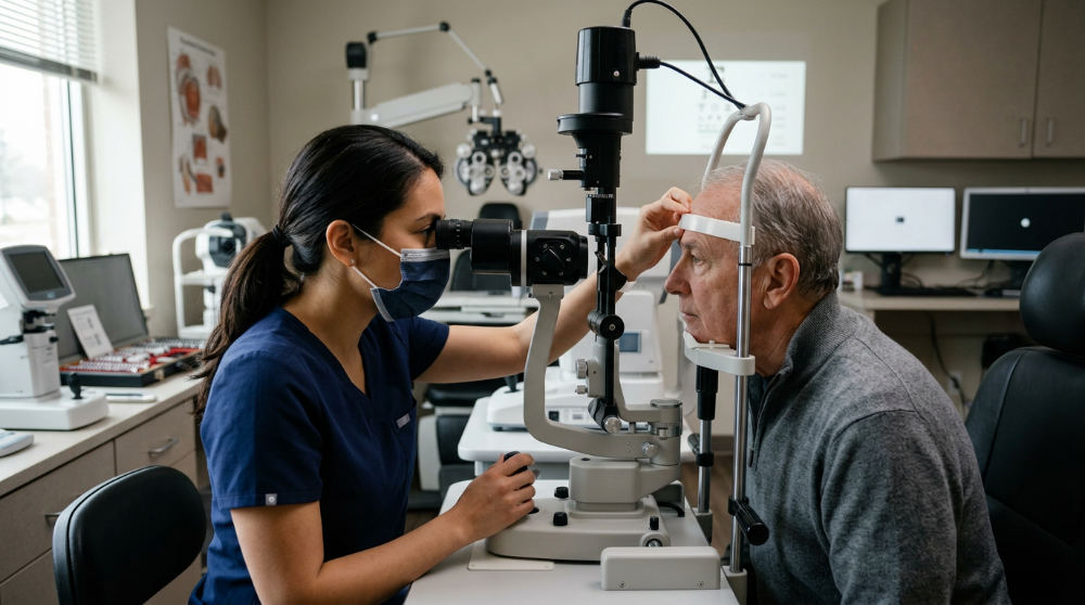 eye examination procedure in practice
