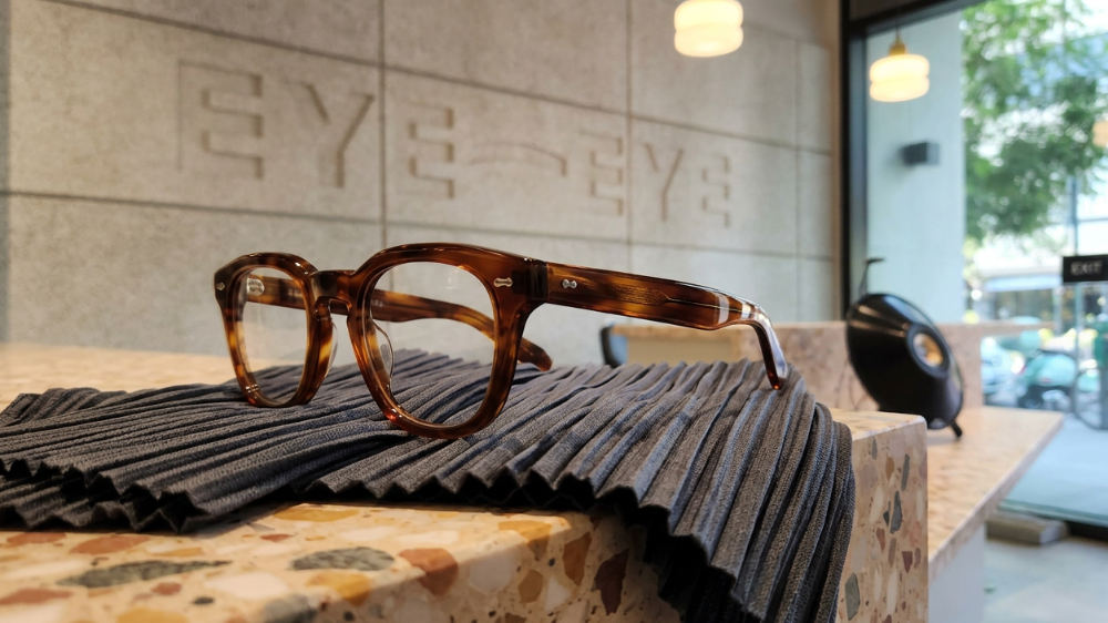 independent designer frames with pleated fabric